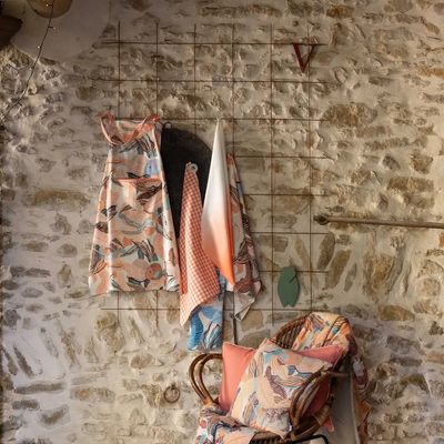 Maniques - Manique 2 en 1 Dori recyclée Pêche 20 x 20 - MAISON VIVARAISE - SDE VIVARAISE WINKLER