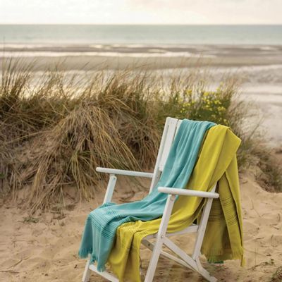 Linge de lit - Drap hammam Cancun Cedrat 90 x 180 - MAISON VIVARAISE - SDE VIVARAISE WINKLER