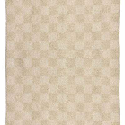 Throw blankets - Recycled Checkered Throw Isabel Nuage 130 X 160 - MAISON VIVARAISE - SDE VIVARAISE WINKLER