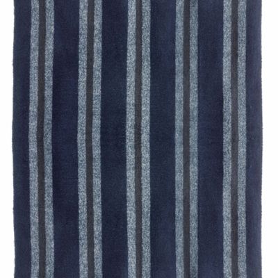 Throw blankets - Recycled Striped Plaid Isabel Marine 130 X 160 - MAISON VIVARAISE - SDE VIVARAISE WINKLER