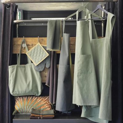 Tabliers de cuisine - Tablier de cuisine recyclé Ada Forêt 72 x 85 - MAISON VIVARAISE - SDE VIVARAISE WINKLER