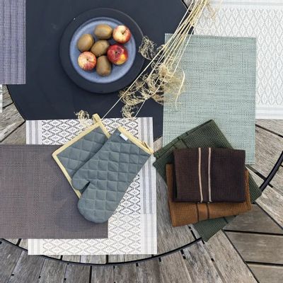 Nappes - Set de table Canna Matcha 33 x 45 - MAISON VIVARAISE - SDE VIVARAISE WINKLER
