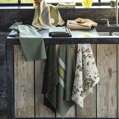 Dish towels - Isae Recycled Tea Towel Matcha 50 X 70 - MAISON VIVARAISE - SDE VIVARAISE WINKLER