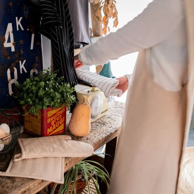 Maniques - Lot gant de cuisine/manique recyclé Jona Naturel 15 x 30 - MAISON VIVARAISE - SDE VIVARAISE WINKLER
