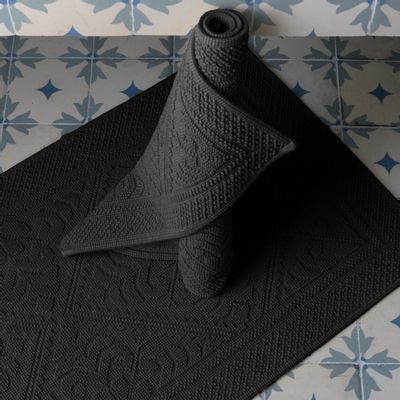 Other bath linens - Enzo Bath Mat Carbone 70 X 140 - MAISON VIVARAISE - SDE VIVARAISE WINKLER