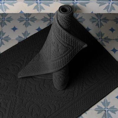 Other bath linens - Enzo Bath Mat Carbone 54 X 64 - MAISON VIVARAISE - SDE VIVARAISE WINKLER
