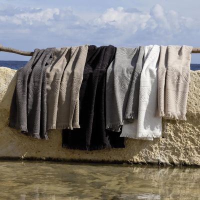 Bath towels - Zoé Bath Towel Orage 70 X 140 - MAISON VIVARAISE - SDE VIVARAISE WINKLER