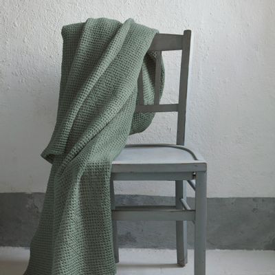 Bed linens - Maia Bed Throw Vert de gris 260 X 260 - MAISON VIVARAISE - SDE VIVARAISE WINKLER