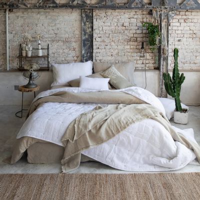 Linge de lit - Jeté de lit Zeff Prusse 180 x 260 - MAISON VIVARAISE - SDE VIVARAISE WINKLER