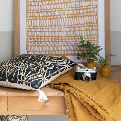 Throw blankets - Zeff Nomade Plaid Bronze 130 X 180 - MAISON VIVARAISE - SDE VIVARAISE WINKLER