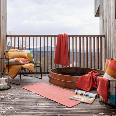 Autres linges de bain - Tapis de bain uni Etia Corail 54 x 110 - MAISON VIVARAISE - SDE VIVARAISE WINKLER
