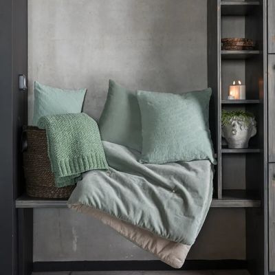 Bed linens - Elise plain bed runner Opaline 90 X 240 - MAISON VIVARAISE - SDE VIVARAISE WINKLER