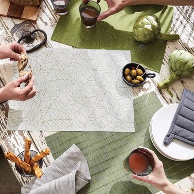 Table cloths - Manoka Placemat Set Eucalyptus 33 X 45 - MAISON VIVARAISE - SDE VIVARAISE WINKLER