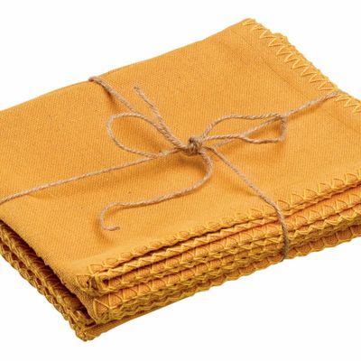 Table cloths - Set of 4 Recycled Placemats Delia Tournesol 33 X 45 - MAISON VIVARAISE - SDE VIVARAISE WINKLER