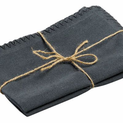 Napkins - Set of 2 recycled table napkins Delia Ombre 41 X 41 - MAISON VIVARAISE - SDE VIVARAISE WINKLER