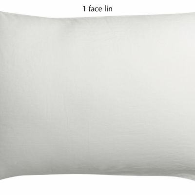 Linge de lit - Taie d'oreiller Linco Blanc 50 x 75 - MAISON VIVARAISE - SDE VIVARAISE WINKLER