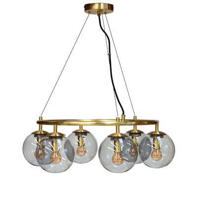 Hanging lights - Como brass ceiling lamp round with 5 domes - DYBERG LARSEN
