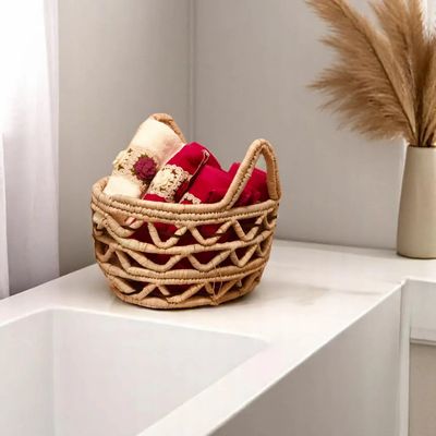 Shopping baskets - Betty Shopping Basket – Handwoven Palm Leaf – Sustainable & Styling - MAISON ZOE
