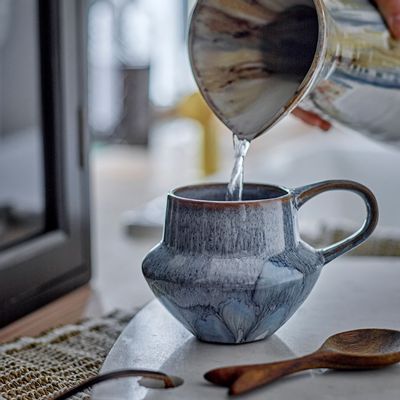 Mugs - Bessie Mug, Blue, Stoneware - BLOOMINGVILLE MULTIBRAND HOUSE