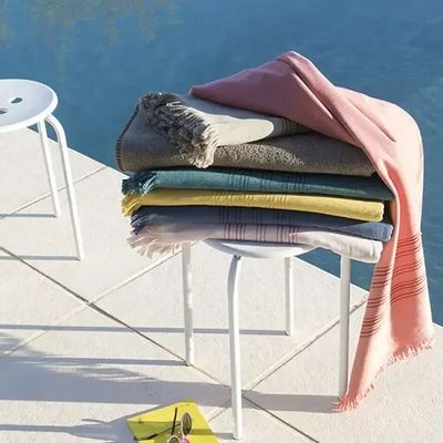 Linge de lit - Drap hammam Cancun Curry 90 x 180 - MAISON VIVARAISE - SDE VIVARAISE WINKLER