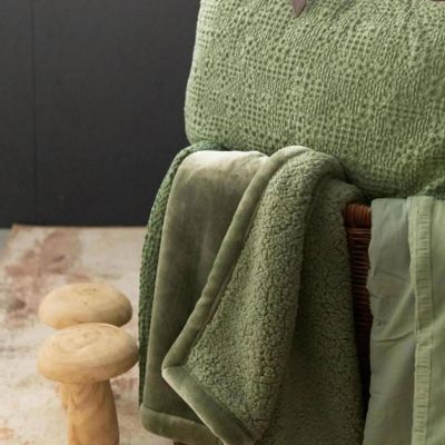 Plaids - Maxi plaid Michka Amande 180 x 220 - MAISON VIVARAISE - SDE VIVARAISE WINKLER