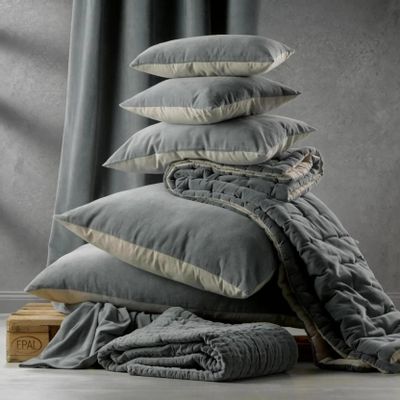 Cushions - Plain Cushion Elise Ficelle 45 X 45 - MAISON VIVARAISE - SDE VIVARAISE WINKLER