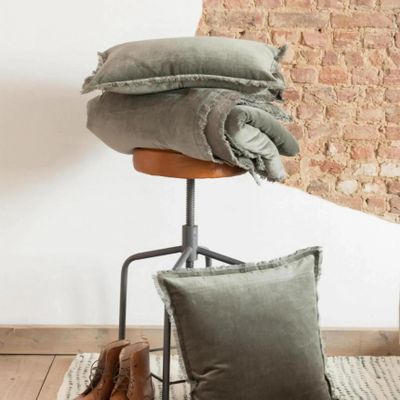 Cushions - Plain Cushion Fara Thym 30 X 50 - MAISON VIVARAISE - SDE VIVARAISE WINKLER