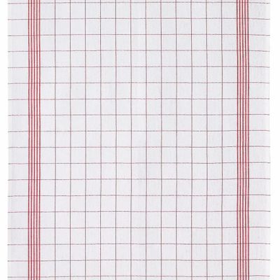 Dish towels - Carreaux Linen-Cotton Tea Towel Rouge 55 X 75 - MAISON VIVARAISE - SDE VIVARAISE WINKLER