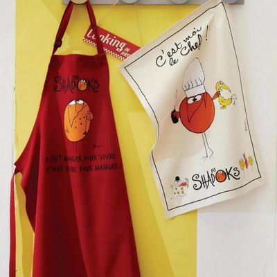 Dish towels - Shadoks Grand chef Ecru Tea Towel Écru 48 X 72 - MAISON VIVARAISE - SDE VIVARAISE WINKLER