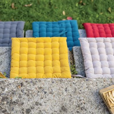 Chaises - Galette de chaise 36 points Zea recyclée Ombre 38 x 38 x 3 cm - MAISON VIVARAISE - SDE VIVARAISE WINKLER
