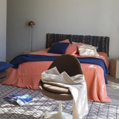 Bed linens - Swami Bed Throw Lichen 240 X 260 - MAISON VIVARAISE - SDE VIVARAISE WINKLER