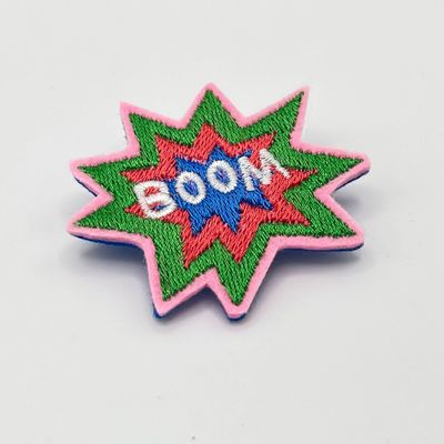 Gifts - Embroidered pin “BOOM” – A stitched spark - PETIT POIRIER