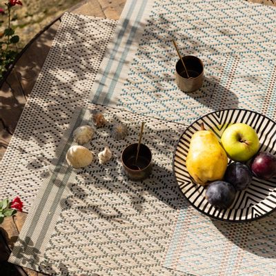 Table cloths - Panama Placemat Set Prune 33 X 45 - MAISON VIVARAISE - SDE VIVARAISE WINKLER