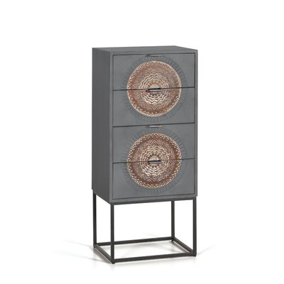 Commodes - Commode en manguier et pieds en métal gris et marron - GINER Y COLOMER