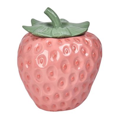 Other Christmas decorations - DOLOM.STRAWBERRY COOKIE JAR TT PNK/GRN 25CM - GOODWILL M&G