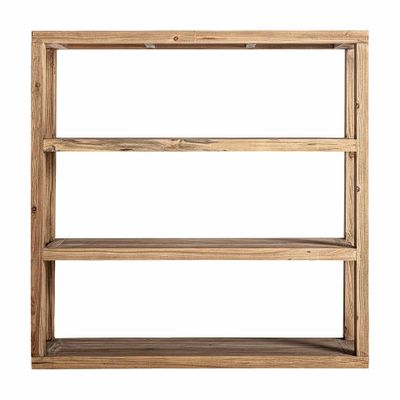 Bookshelves - Bookcase in recycled elm tree wood off brown colour in 110x45x110 cm - VICAL