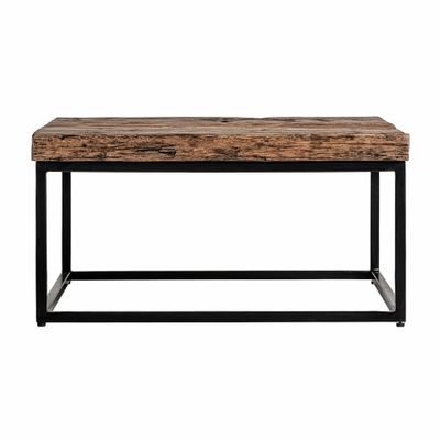 Tables basses - Table basse en bois de récupération couleur marron cassé en 70x70x36 cm - VICAL