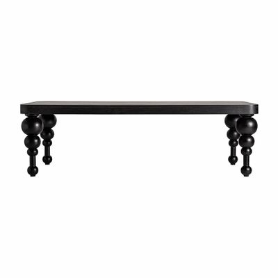 Dining Tables - Dining table in mango wood off black colour in 255x120x79 cm - VICAL