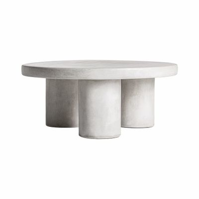 Coffee tables - Coffee table in stoneware off grey colour in 85x85x35 cm - VICAL