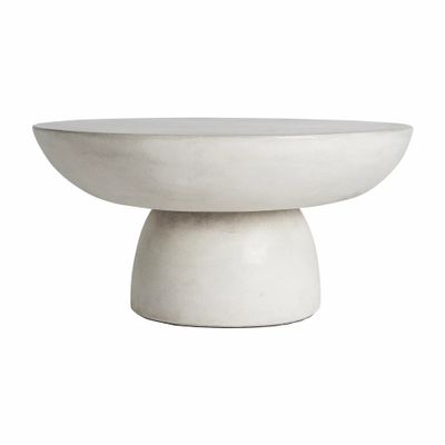 Tables basses - Table basse en grès gris cassé 60x60x34 cm - VICAL