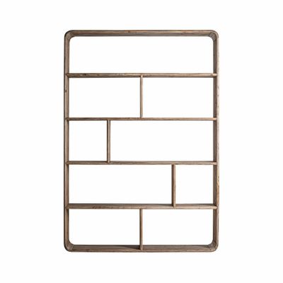 Bookshelves - Bookcase in recycled elm tree wood off light brown colour in 140x30x - VICAL