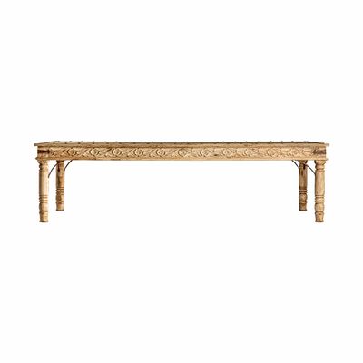 Tables Salle à Manger - Table à manger en bois de manguier couleur marron vieilli 280x112x75 - VICAL
