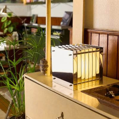 Lampes de bureau - Lampe LOP petite carrée en acier inoxydable poli miroir - BANG