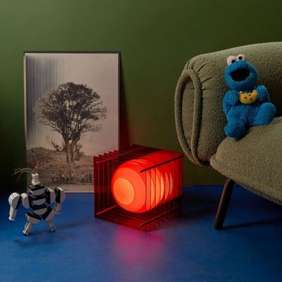 Desk lamps - LOP lamp big square in red acrylic - BANG