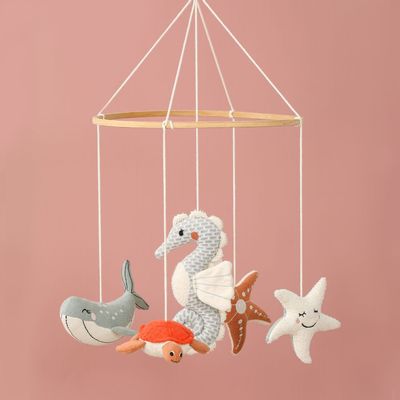 Objets déco enfant - Mobile - Animaux Marins - Coton Bio - POMME