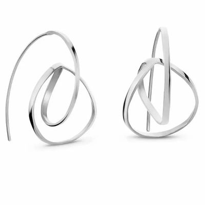 Jewelry - MEDIUM EMBOLIC SILVER EARRINGS - JOIDART