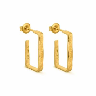 Bijoux - BOUCLES D'OREILLES DORÉES MOYENNES LIGNIS ÉTROITES - JOIDART