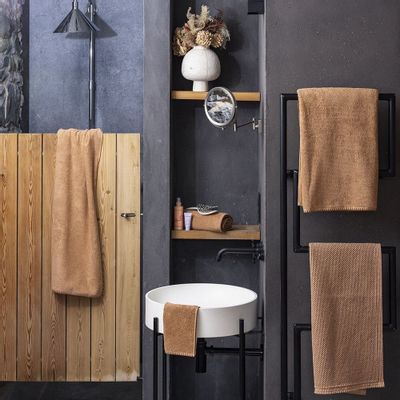 Serviettes de bain - Drap de douche Bora Corail 70 x 130 - MAISON VIVARAISE - SDE VIVARAISE WINKLER