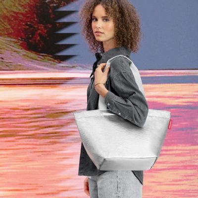 Sacs et cabas - shopper M silver crackle - REISENTHEL ACCESSOIRES