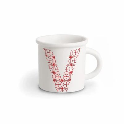 Mugs - MUG RED ALPHABET V - ILARIA.I
